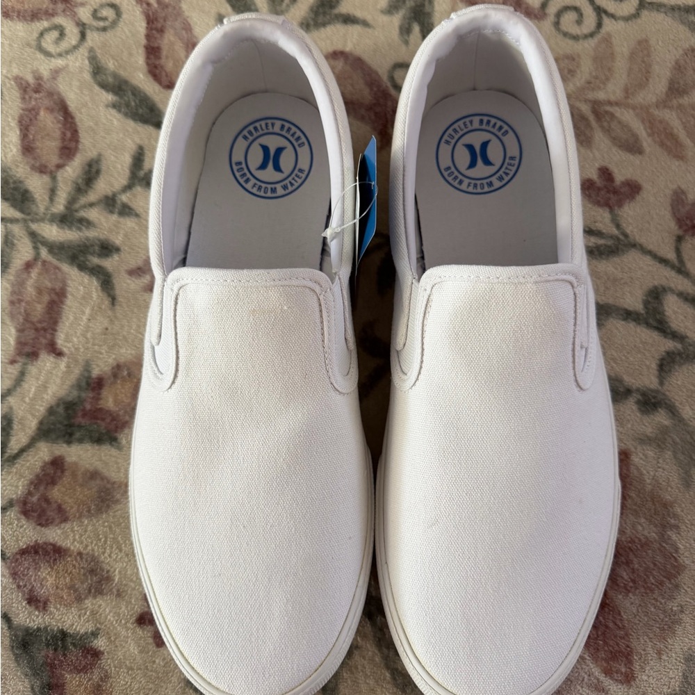 Hurley Men’s White Slip-On Canvas Shoes